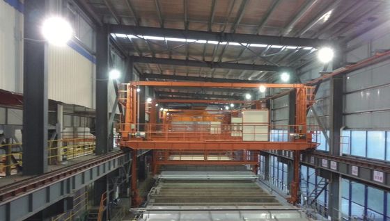 Zautomatyzowana pionowa linia do anodowania z systemem regałów ręcznych