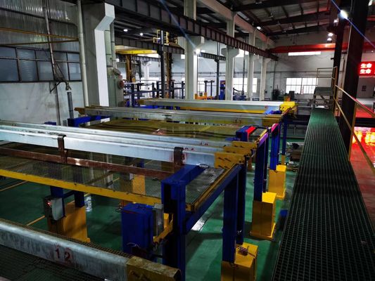 Proces obróbki linii produkcyjnej automatycznego anodowania. Wydajność 650 ton/miesiąc