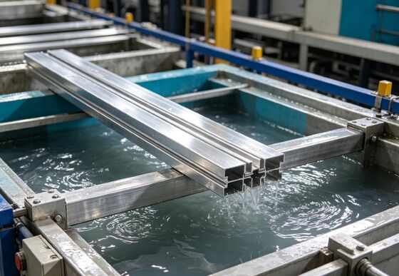 Dobra cena Automatyczna pozioma linia anodowania dla profili aluminiowych o mocy 750 T/miesiąc Wydajność 6500 mm Maksymalna długość profilu i grubość folii 8-12 μm w Internecie