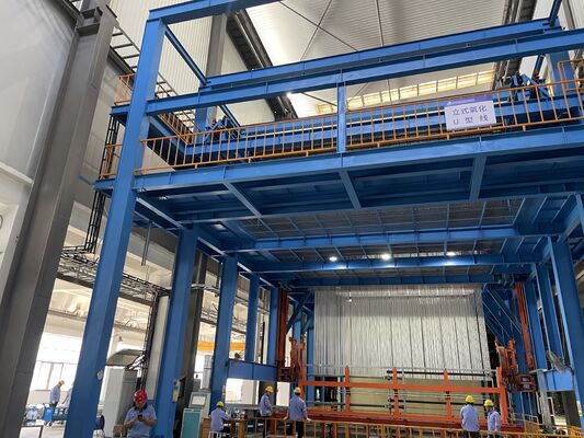 Dobra cena Automatyczna linia produkcyjna oksydacji mikro łuku dla stopów aluminium 6061/6063, 500~1500T/M Wydajność, grubość twardej ceramiki 5~30μm, wysoka odporność na korozję i zużycie Linia oczyszczania powierzchni MAO w Internecie